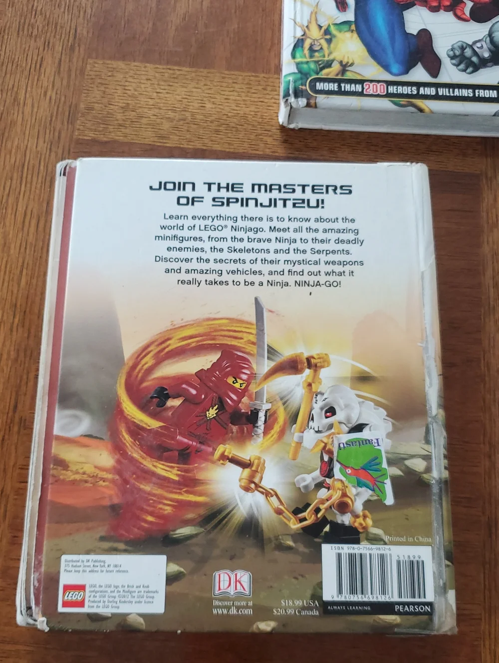 3 LEGO Ninjago Character Encyclopedia & Spiderman Books - White and Red Cover
